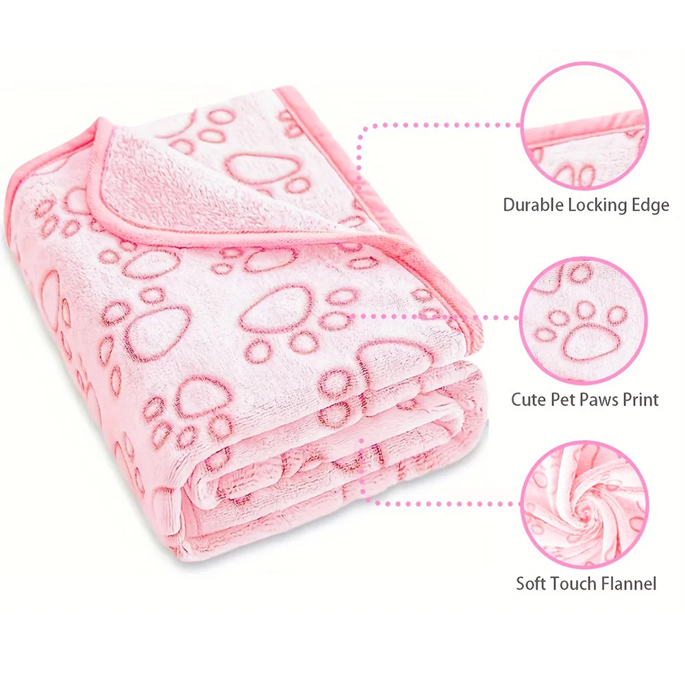 Pink Comfy Paw Blanket