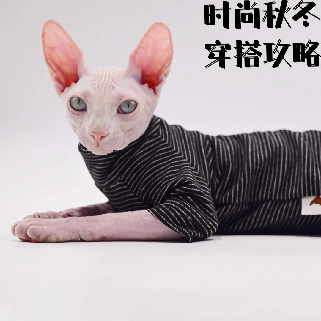 Cozy Four-Legged Cat Jacket for Hairless Breeds Cat