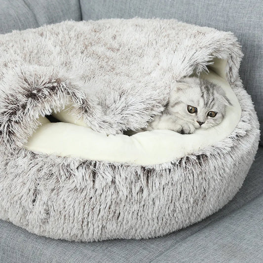 Winter Warm Shell Nest Semi Closed Pet Bed